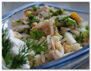 Рецепт салата с рисом