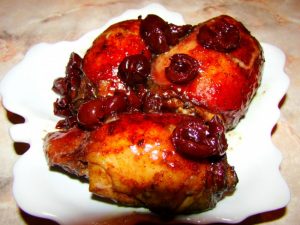 Рецепт приготовления диетической курицы с вишней