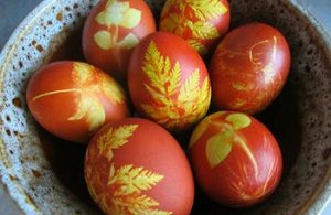 Яйца с рисунком на Пасху