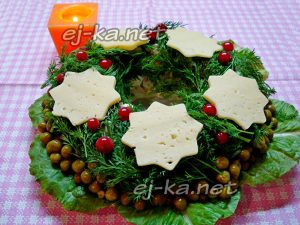 салат «Рождественский венок», рецепт с фото 