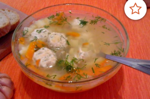 Очень вкусный суп с фрикадельками и клецками