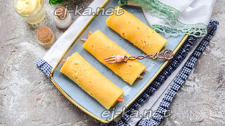 сырные трубочки с корейской морковью